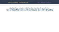 Desktop Screenshot of execuclassresumes.com